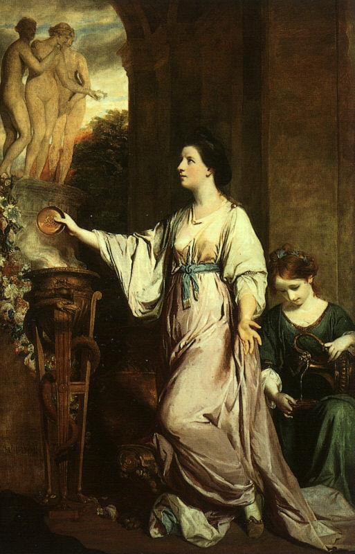 Sir Joshua Reynolds Lady Sarah Bunbury Sacrificing to the Graces Sweden oil painting art